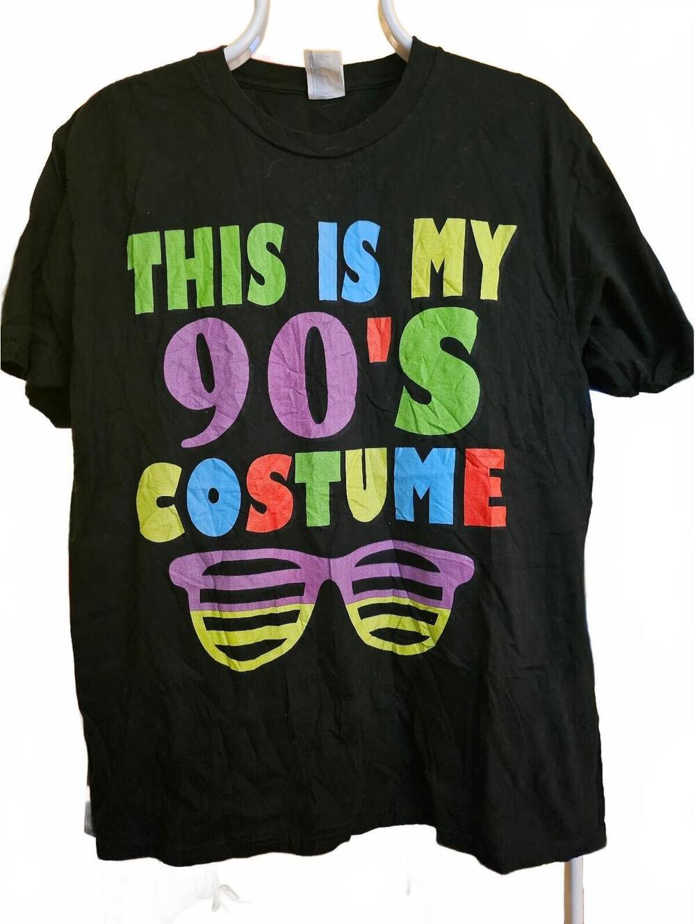 Port & Company Mens - This is My 90's Costume 1990's T-shirt Black - Size L